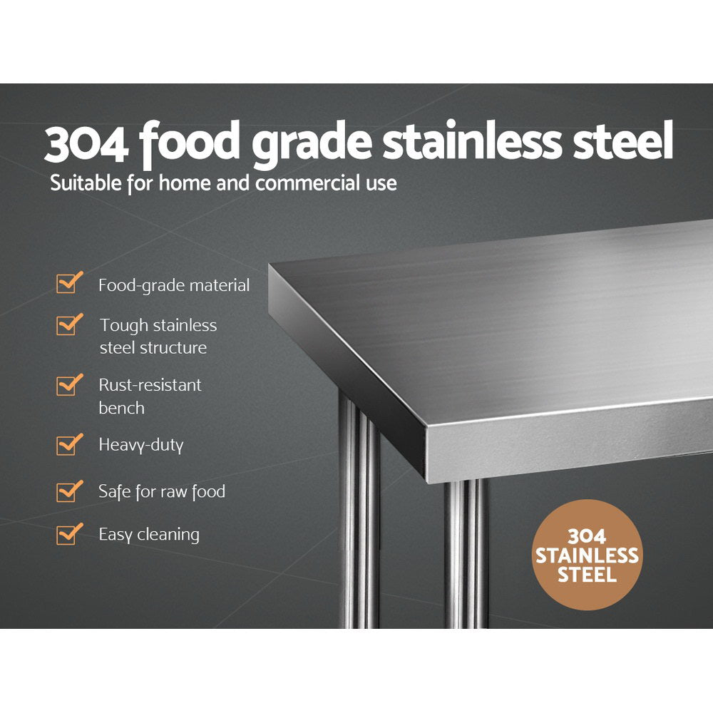 Cefito 1219x610mm Stainless Steel Kitchen Bench 304