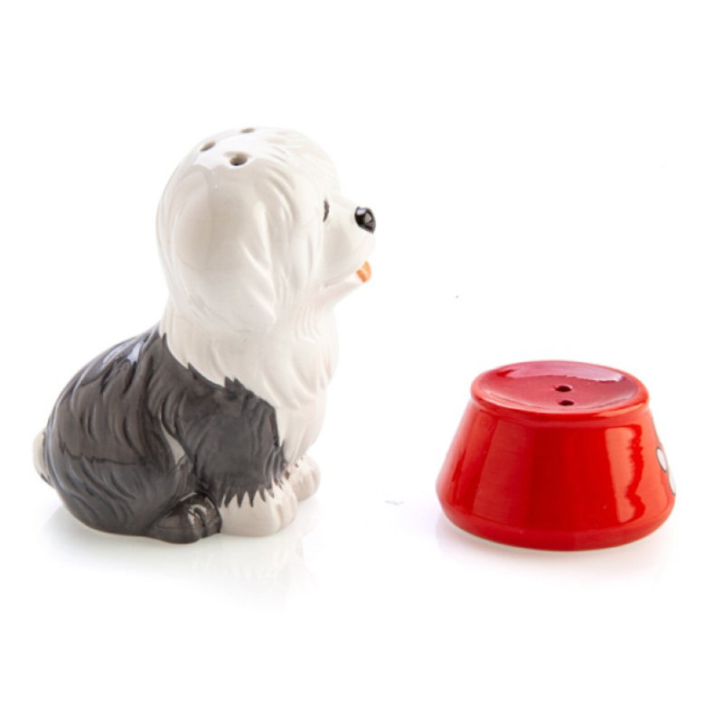 Sheepdog Bowl Salt Pepper Set