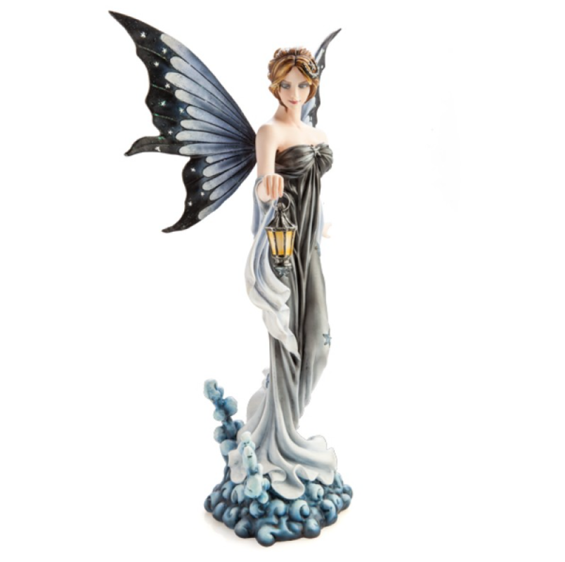 Large Light-up Star Fairy with Lantern Figurine