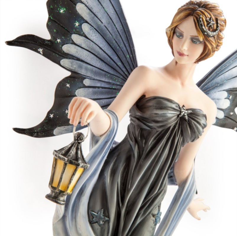 Large Light-up Star Fairy with Lantern Figurine