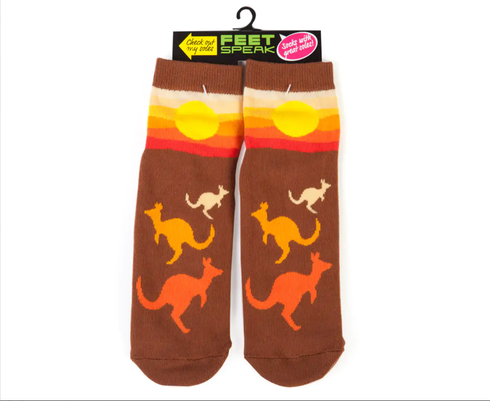 Kangaroo Feet Speak Socks