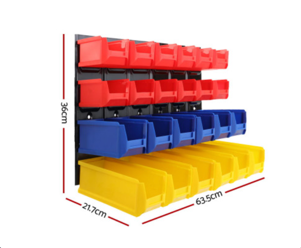 Giantz 24 Storage Bin Rack Wall Mounted