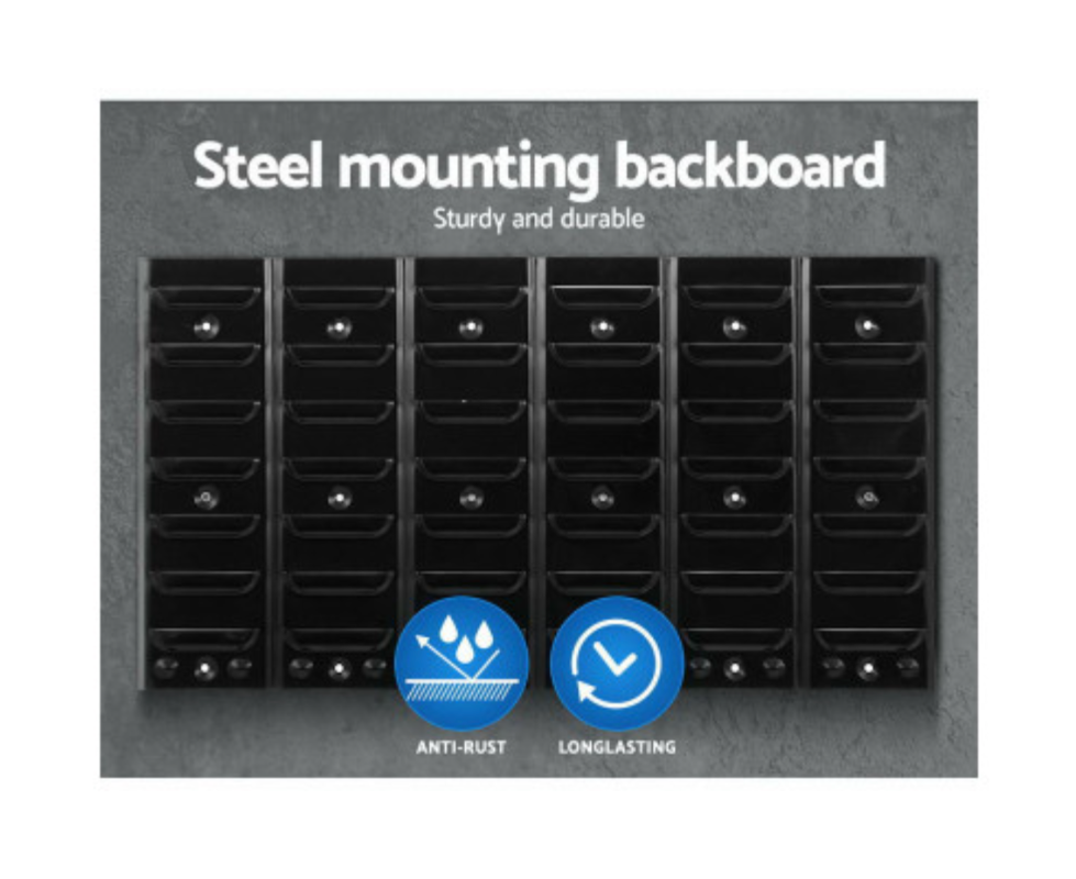 Giantz 24 Storage Bin Rack Wall Mounted