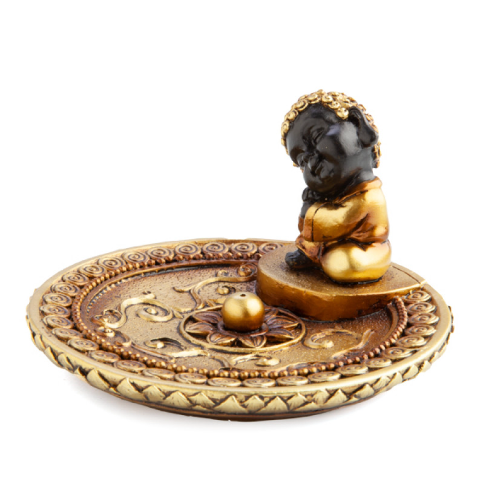 Gold Sleeping Baby Buddha Incense Burner