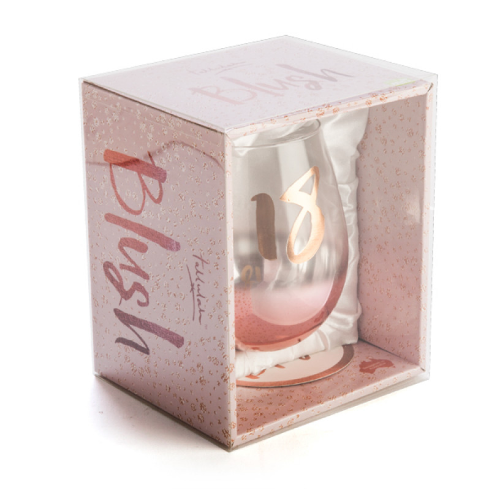 18th Birthday Blush Stemless Glass