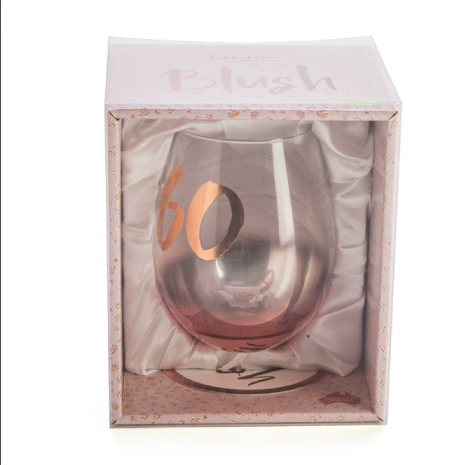 60th Birthday Blush Stemless