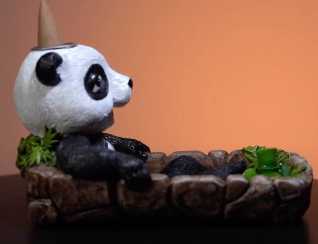 Panda Backflow Incense Burner