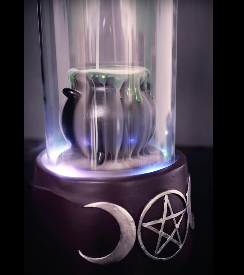 Cauldron Glass Case LED Backflow Incense Burner