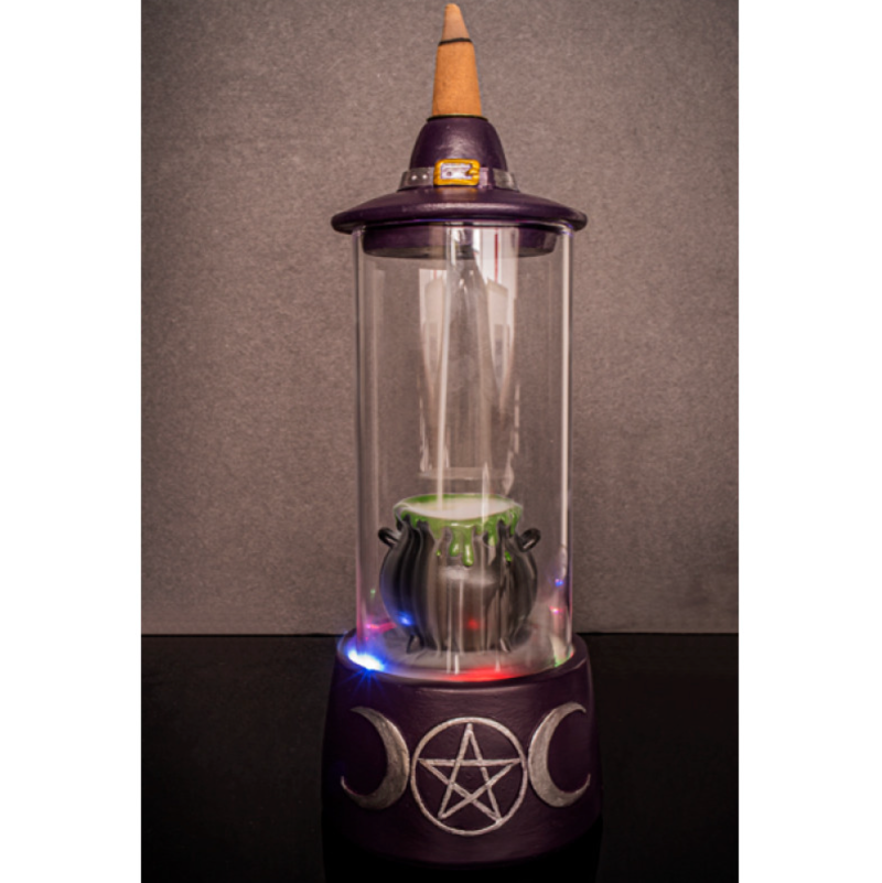 Cauldron Glass Case LED Backflow Incense Burner