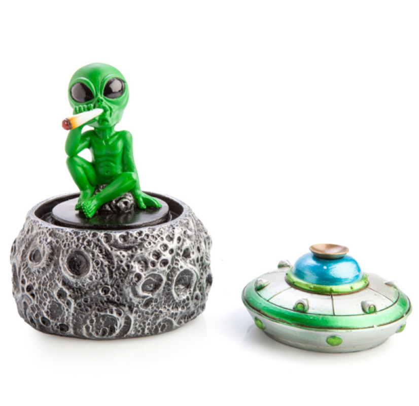 Stoned Alien Glass Case LED Backflow Incense Burner