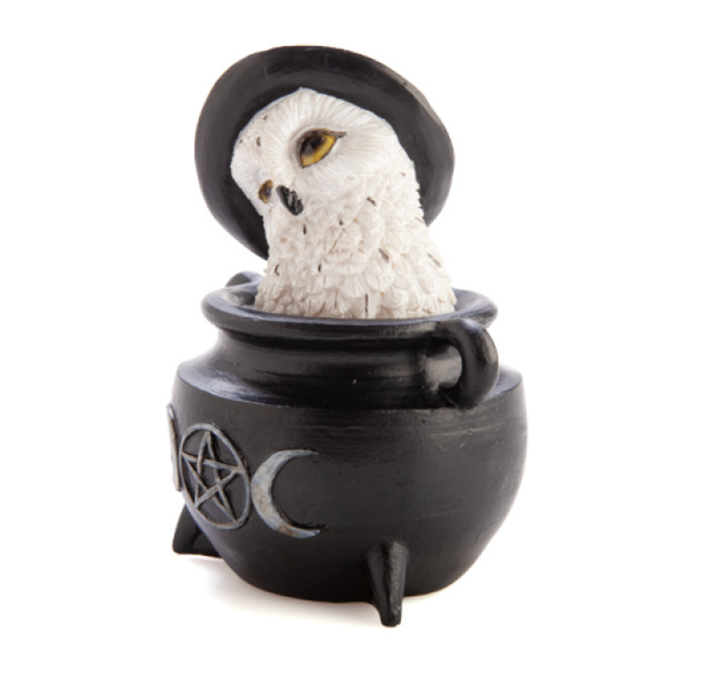 Snowy Owl Cauldron Figurine