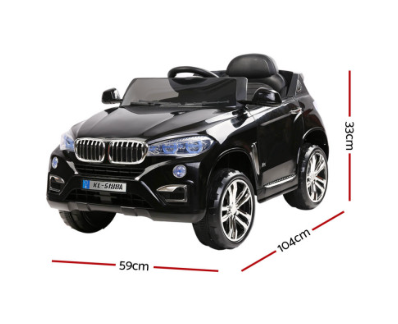 Rigo Kids Electric Ride On Car SUV BMW-Inspired X5 Toy Cars Remote 6V Black