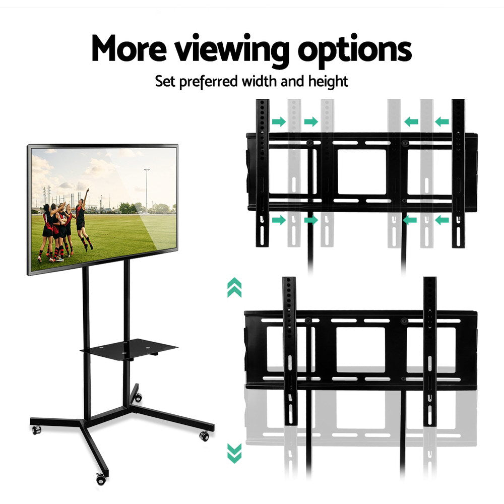 Artiss Mobile TV Stand for 32"-65" TVs Mount Bracket Portable Shelf Trolley Cart