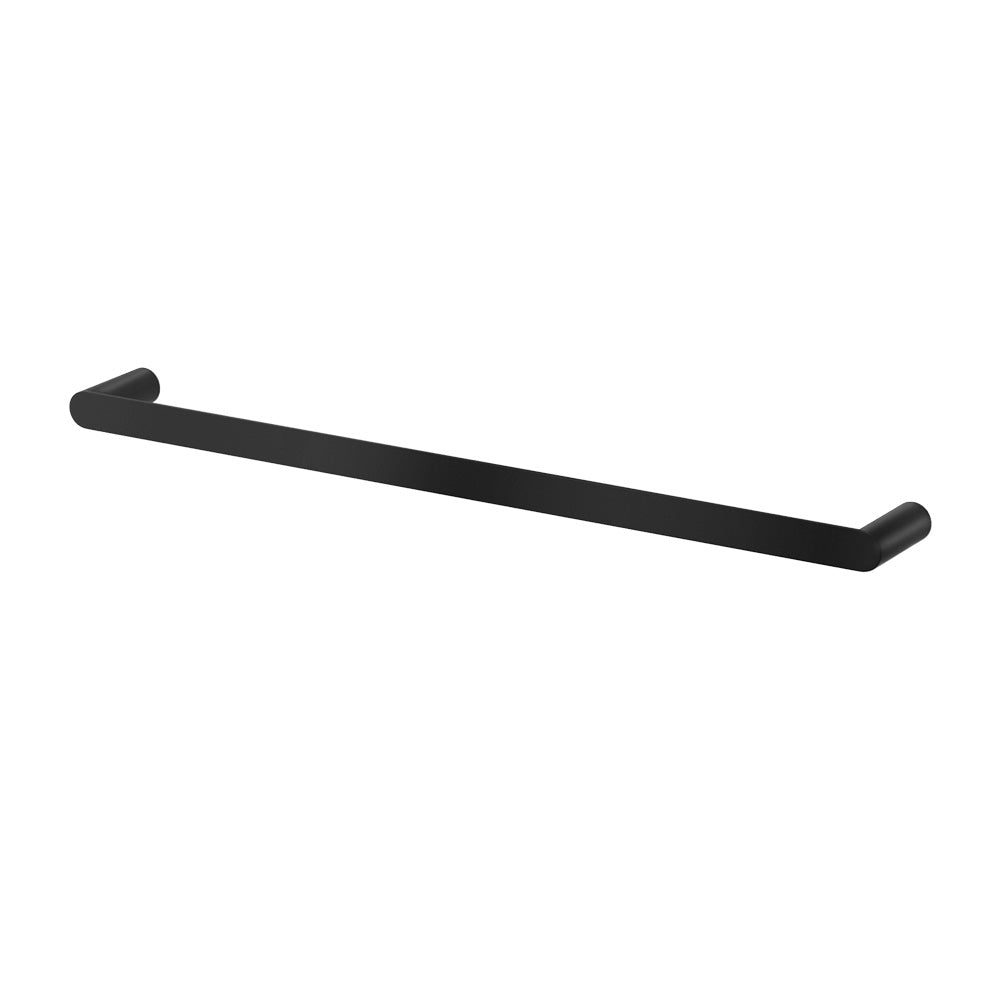 Towel Rail Rack Holder Single 600mm Wall Mounted Stainless Steel Black