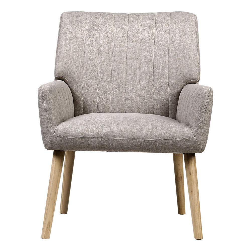 Artiss Armchair Fabric Beige Sebastini