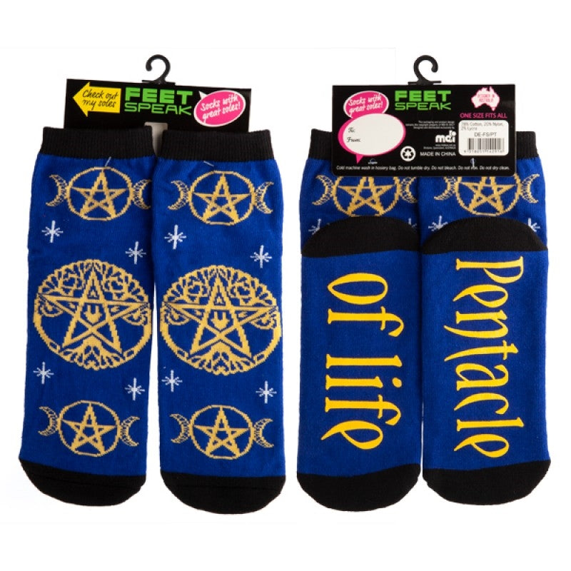 Pentacle Feet Speak Socks