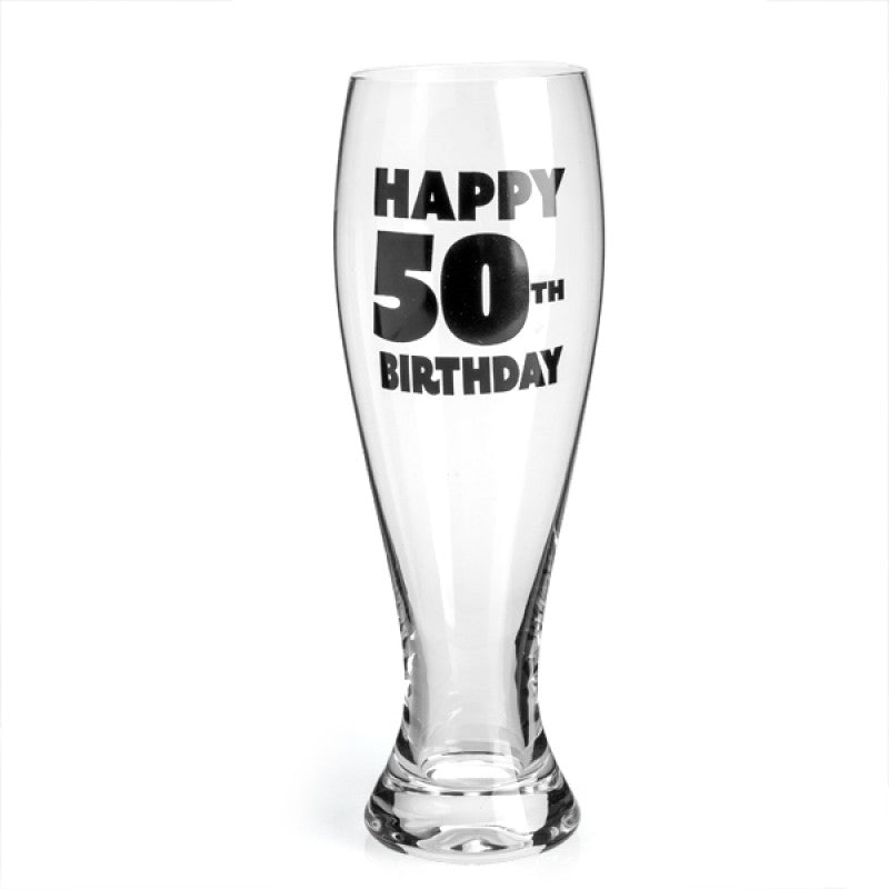 50th Birthday Pilsner Glass