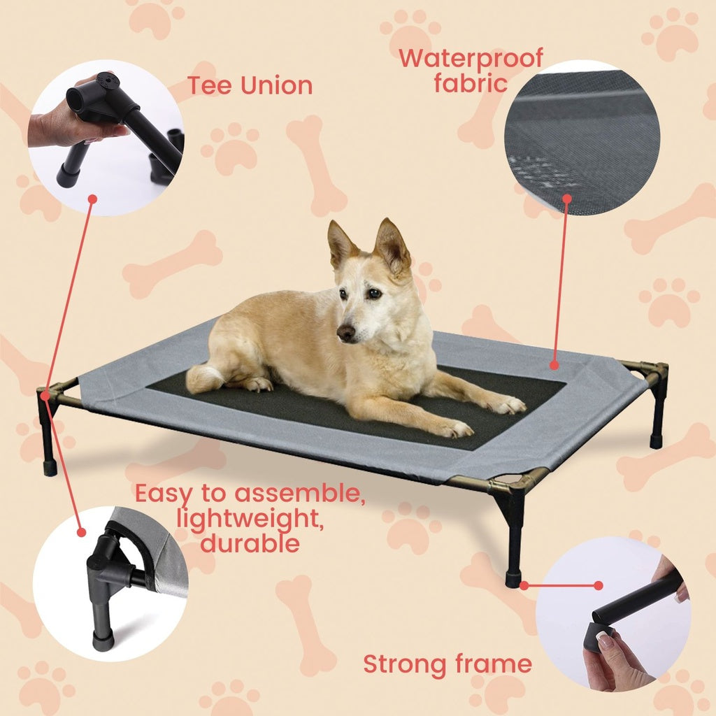 Floofi Elevated Pet Bed (M Black)