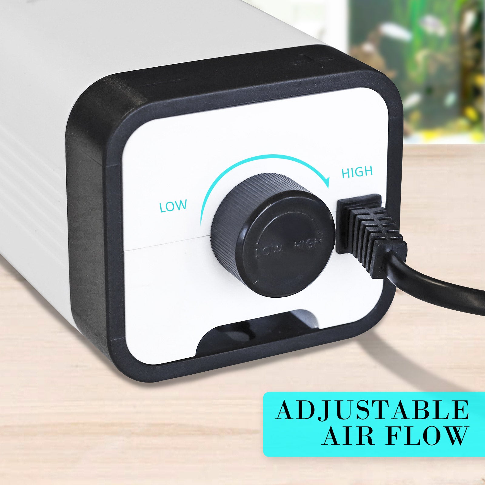 Aquarium Air Pump Oxygen Hydroponic 2 Outlet 180L/H 4W