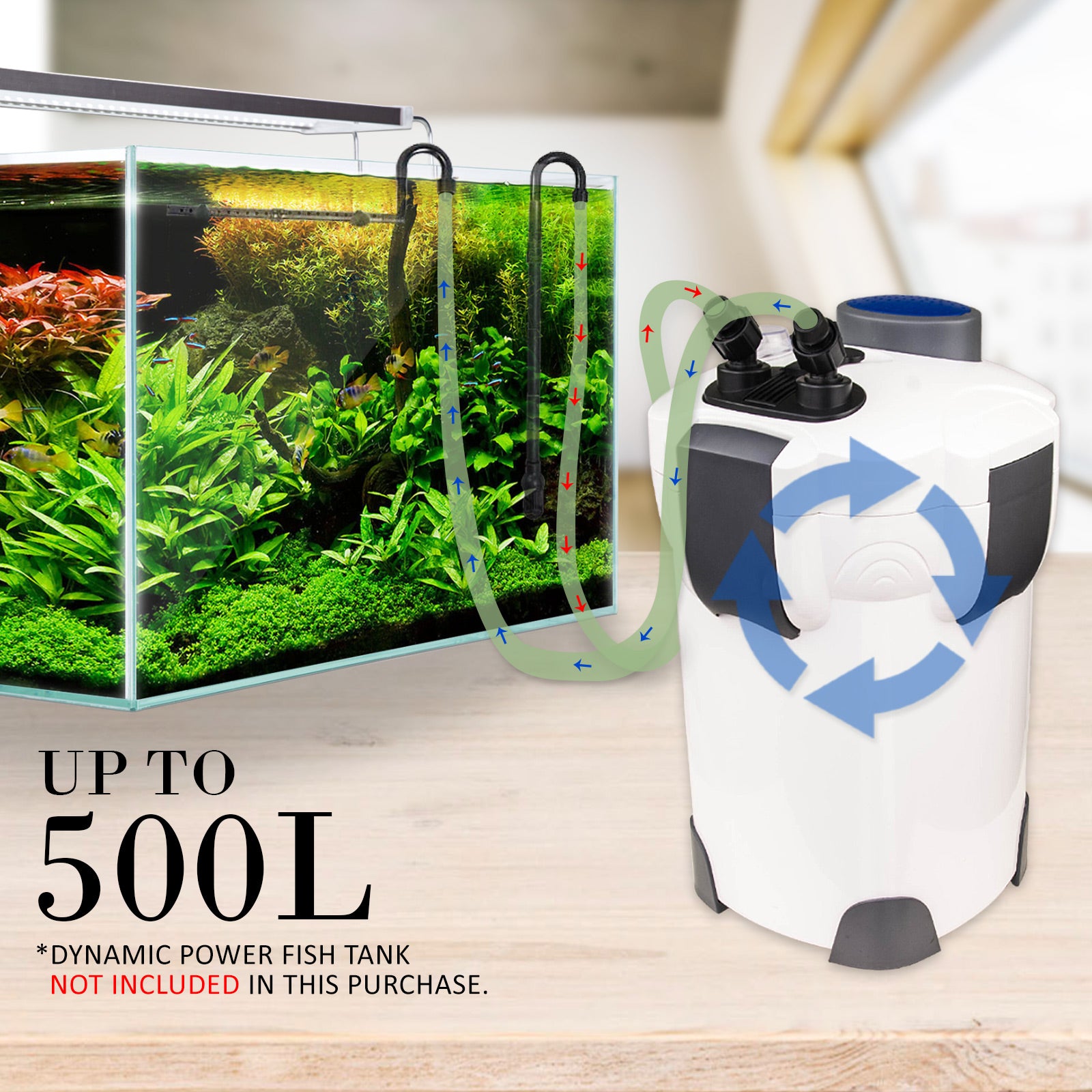 Aquarium UV Light External Canister Filter 2000L/H + Media Kit