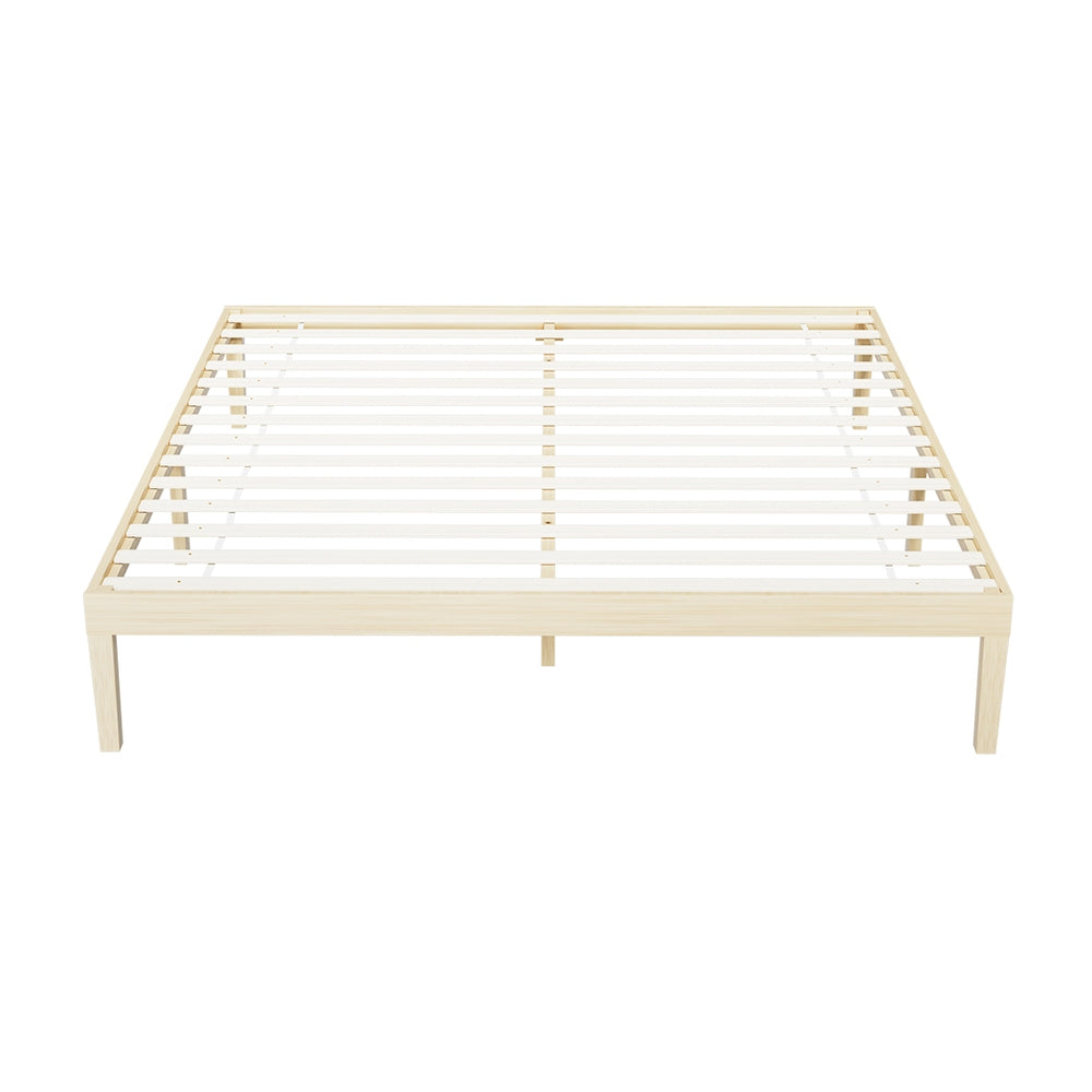 Artiss Bed Frame King Size Wooden Base Mattress Platform Timber Pine BRUNO