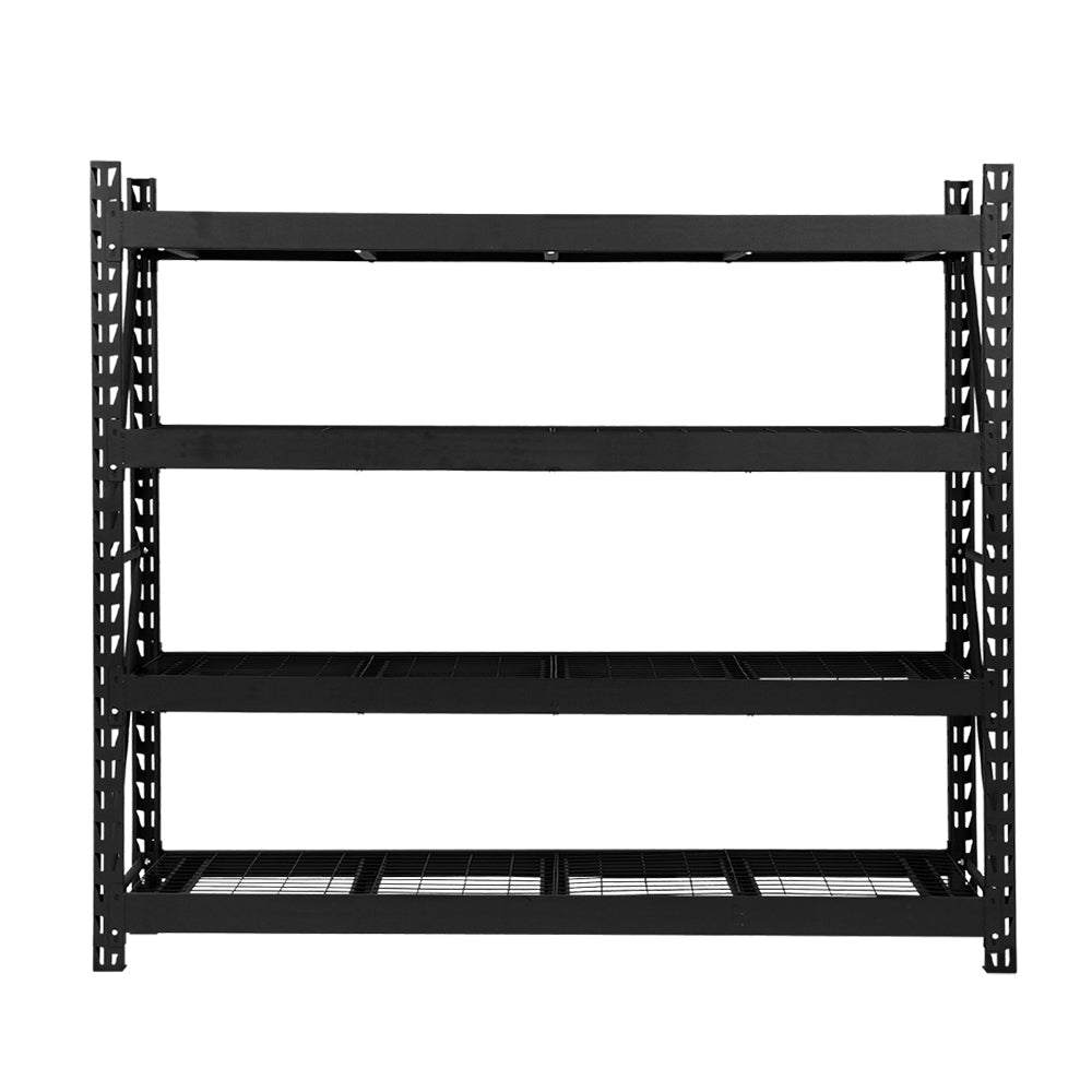 Giantz 4Mx2M Garage Shelving Warehouse Rack Pallet Racking Storage Shelve Black