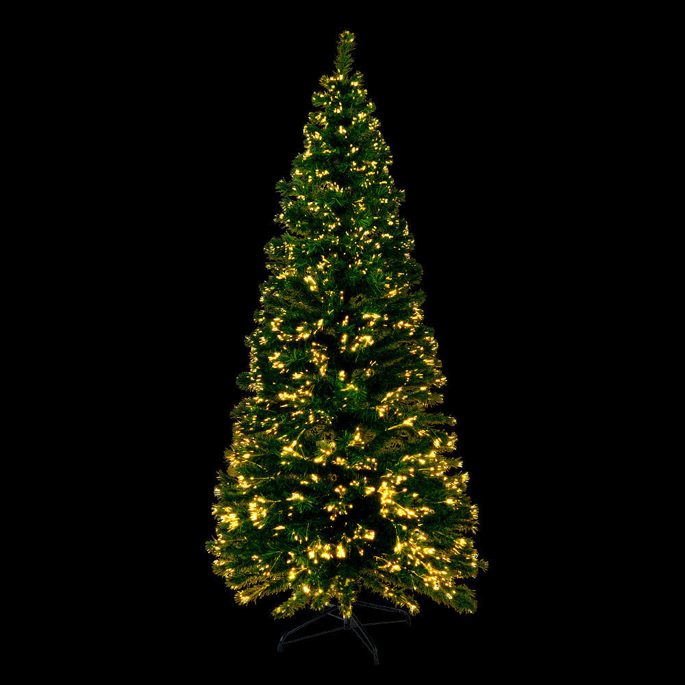 Jingle Jollys 1.8m Christmas Tree Optic Fibre LED Xmas tree Warm White